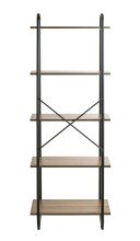 Ablageregal >23896< in schwarz-eiche - 60x164x36cm (BxHxT)