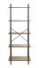 Ablageregal >23896< in schwarz-eiche - 60x164x36cm (BxHxT)