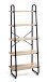 Ablageregal >23896< in schwarz-eiche - 60x164x36cm (BxHxT)