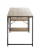 Schreibtisch >23897< in schwarz-eiche - 120x74x60cm (BxHxT)