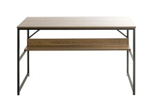 Schreibtisch >23898< in schwarz-eiche - 120x74x60cm (BxHxT)
