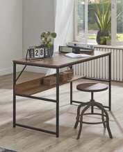 Schreibtisch >23898< in schwarz-eiche - 120x74x60cm (BxHxT)