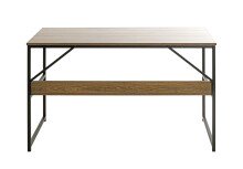 Schreibtisch >23898< in schwarz-eiche - 120x74x60cm (BxHxT)