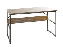 Schreibtisch >23898< in schwarz-eiche - 120x74x60cm (BxHxT)
