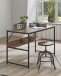 Schreibtisch >23898< in schwarz-eiche - 120x74x60cm (BxHxT)