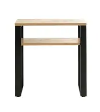 Konsole >23967< in schwarz-eiche, MDF, Metall -...