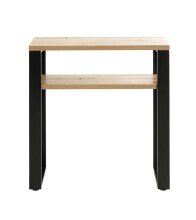 Konsole >23967< in schwarz-eiche, MDF, Metall - 70x75x28cm (BxHxT)