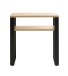 Konsole >23967< in schwarz-eiche, MDF, Metall - 70x75x28cm (BxHxT)