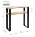 Konsole >23967< in schwarz-eiche, MDF, Metall - 70x75x28cm (BxHxT)