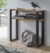 Konsole >23967< in schwarz-eiche, MDF, Metall - 70x75x28cm (BxHxT)