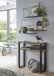 Konsole >23967< in schwarz-eiche, MDF, Metall - 70x75x28cm (BxHxT)