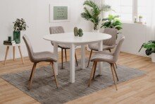 Esstisch >Coburg< in weiß - 100x76x100cm (BxHxT)