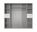 Drehtürenschrank >Danzig< in WEISS + GLAS WEISS - 225x208x58cm (BxHxT)