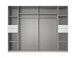 Drehtürenschrank >Danzig< in WEISS + GLAS WEISS - 270x208x58cm (BxHxT)