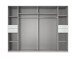 Drehtürenschrank >Danzig< in WEISS + GLAS WEISS - 270x208x58cm (BxHxT)