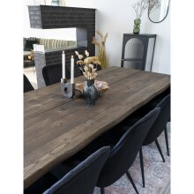 Armlehnstuhl >Harbo< (2er-Set) in Schwarz, Velour - 57x87x65cm (BxHxT)