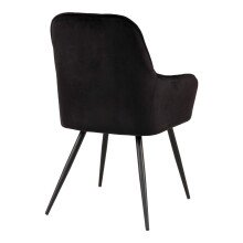 Armlehnstuhl >Harbo< (2er-Set) in Schwarz, Velour - 57x87x65cm (BxHxT)