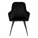 Armlehnstuhl >Harbo< (2er-Set) in Schwarz, Velour - 57x87x65cm (BxHxT)