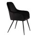 Armlehnstuhl >Harbo< (2er-Set) in Schwarz, Velour - 57x87x65cm (BxHxT)