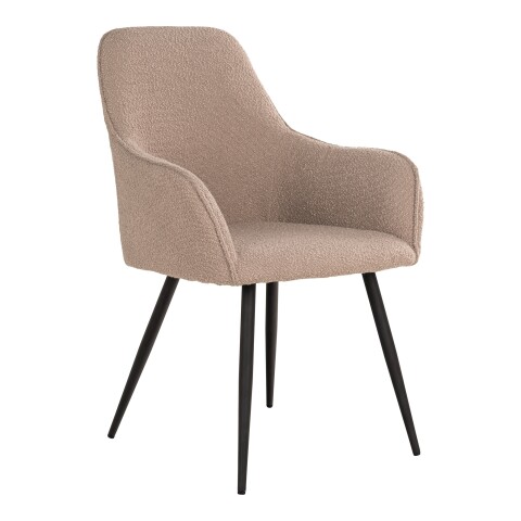 Armlehnstuhl >Harbo< (2er-Set) in Beige, Stoff - 57x87x65cm (BxHxT)