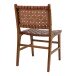 Holzstuhl >Perugia< (2er-Set) in Braun, Leder - 51x87x53cm (BxHxT)