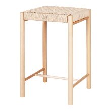 Barhocker >Abano< in Natur, Massivholz - 42x66,5x42cm (BxHxT)