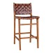 Barhocker >Perugia< in Braun, Leder - 46x101x45,5cm (BxHxT)
