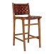 Barhocker >Perugia< in Braun, Leder - 46x101x45,5cm (BxHxT)