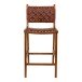 Barhocker >Perugia< in Braun, Leder - 46x101x45,5cm (BxHxT)