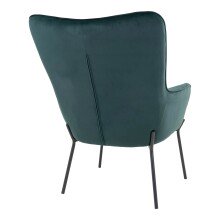 Relaxsessel >Glasgow< in Grün, Velour - 70x98x79cm (BxHxT)