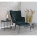 Relaxsessel >Glasgow< in Grün, Velour - 70x98x79cm (BxHxT)