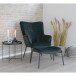 Relaxsessel >Glasgow< in Grün, Velour - 70x98x79cm (BxHxT)