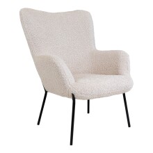 Relaxsessel >Glasgow< in Weiss, Stoff - 70x98x79cm...