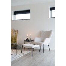 Relaxsessel >Glasgow< in Weiss, Stoff - 70x98x79cm (BxHxT)
