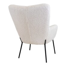 Relaxsessel >Glasgow< in Weiss, Stoff - 70x98x79cm (BxHxT)
