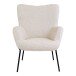 Relaxsessel >Glasgow< in Weiss, Stoff - 70x98x79cm (BxHxT)