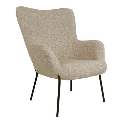 Relaxsessel >Glasgow< in Grau braun, Stoff - 70x98x79cm (BxHxT)