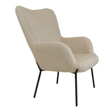 Relaxsessel >Glasgow< in Grau braun, Stoff - 70x98x79cm (BxHxT)