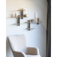 Relaxsessel >Glasgow< in Grau braun, Stoff - 70x98x79cm (BxHxT)