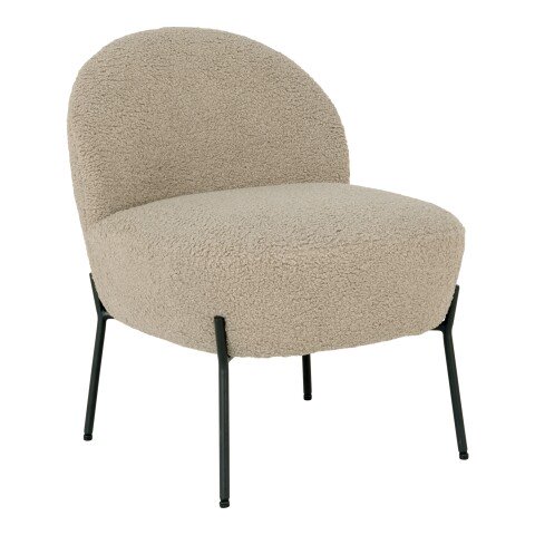 Relaxsessel >Glasgow< in Grau braun, Stoff - 57x71x66cm (BxHxT)