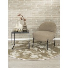 Relaxsessel >Glasgow< in Grau braun, Stoff - 57x71x66cm (BxHxT)