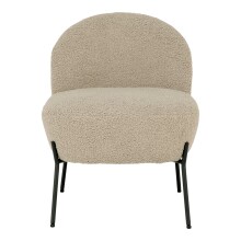 Relaxsessel >Glasgow< in Grau braun, Stoff - 57x71x66cm (BxHxT)