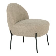Relaxsessel >Glasgow< in Grau braun, Stoff - 57x71x66cm (BxHxT)