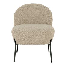 Relaxsessel >Glasgow< in Grau braun, Stoff - 57x71x66cm (BxHxT)