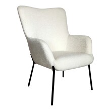 Relaxsessel >Glasgow< in Weiss, Stoff - 70x98x79cm...