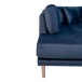 Wohnlandschaft >Lido< in Dunkelblau, Velour - 370x76x220cm (BxHxT)