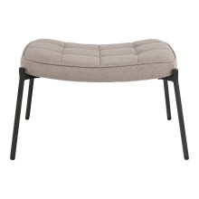 Fußhocker >Glasgow< in Graun-braun, Stoff - 61x36x41cm (BxHxT)
