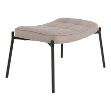 Fußhocker >Glasgow< in Graun-braun, Stoff - 61x36x41cm (BxHxT)