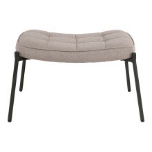 Fußhocker >Glasgow< in Graun-braun, Stoff - 61x36x41cm (BxHxT)