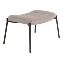 Fußhocker >Glasgow< in Graun-braun, Stoff - 61x36x41cm (BxHxT)